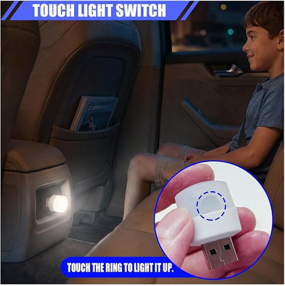 2PCS USB LED Car Interior Atmosphere Lamp, Plug and Play, White | Mini Portable LED Ambient Night Light, Universal Vehicle Decorative Lighting Accessories for Car Interior & Home Decors - Image 5