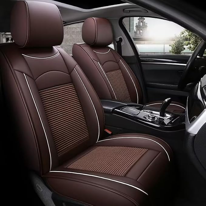 for car seat Covers Non-Slip （E.g, for Tesl,for Mercedes-Benz,for BMW,for Audi, for Ford, for Honda, for Nissan,for Toyota,for Chevrolet,for Jeep.. (Coffer & Ice Silk) - Image 4