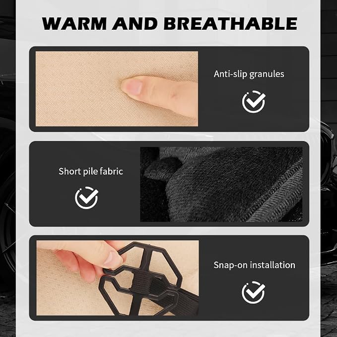 Plush Car Seat Covers with Side Pockets,Warm & Breathable Front Seat Covers for Car Seats Protection,All-Season Anti-Slip Cars Seats Cushion Pad Cars Interior Accessories (Front) - Image 3