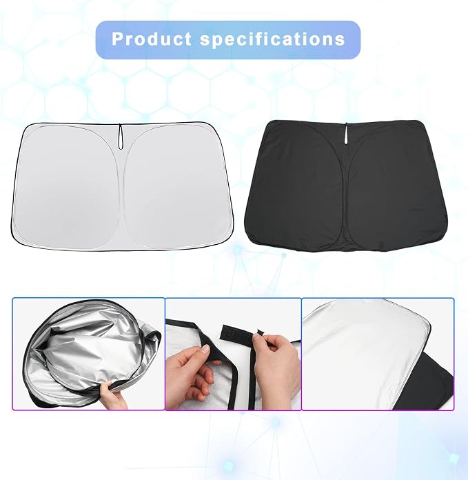 SXCY for 2020-2024 2025 2026 Land Rover Defender Windshield Sunshade 2022-2025 2026 Defender 90 110 130 Accessories 2025 2026 Defender Sun Shade Foldable Sun Shield 2024-2026 Defender Sun Protector - Image 5