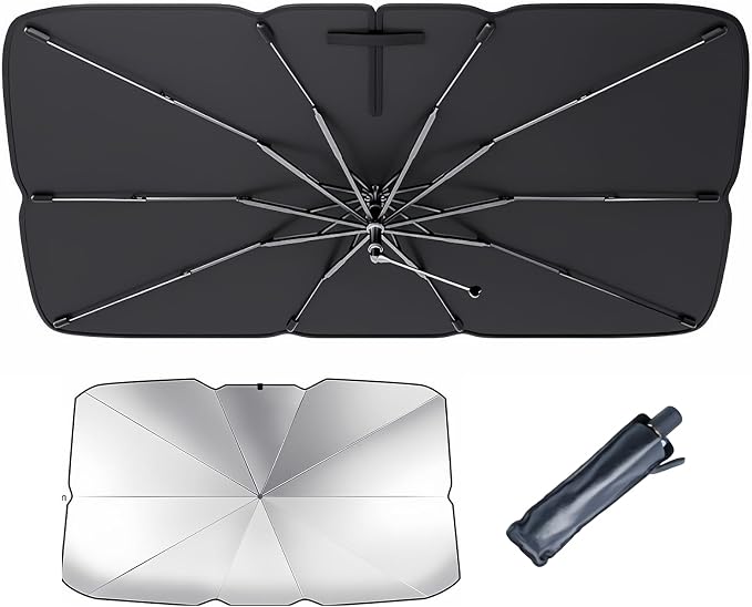 [2026 Upgrade] Windshield Sun Shade Umbrella for Honda Accord 2000-2026 | Windshield Sun Shade for Honda Accord,Foldable Umbrella Reinforced 10-Rib Frame, Front Window Car Sun Shade - Image 8