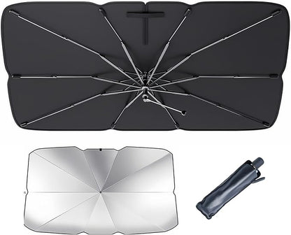 [2026 Upgrade] Windshield Sun Shade Umbrella for Hyundai Elantra/Sonata 2000–2026 Windshield Sun Shade,Foldable Umbrella Reinforced 10-Rib Frame, UV Block Protection Front Window Car Sun Shade - Image 8