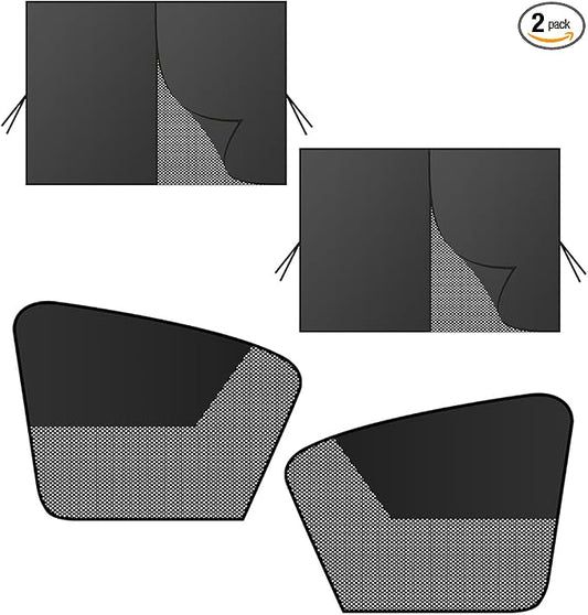 4PCS Magnetic Car Window Sun Shade, Block Light & Privacy Protection Curtains, Universal Vehicle Side Window Cover for Camping, Breastfeeding, Taking a Nap, Changing Clothes(AB) by Unknown