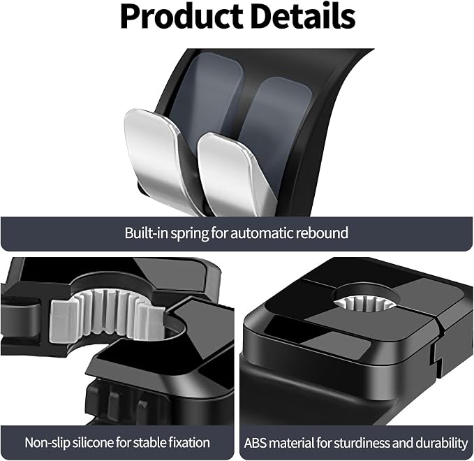 2 PCS Car Headrest Hook Safe Foldable Hidden Seat Hooks for BMW | Strong Load Capacity ABS Hanger for Purse Bag Storage Organizer, for BMW 3 4 5 X1 X3 X5 Accessories with Sporty 3-Color Logo - Image 7