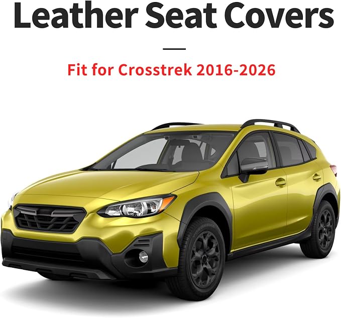 for Subaru Crosstrek 2016-2026 Car Seat Covers, Front Pair, Brown | Luxury Full Coverage Leather Seat Protectors, Waterproof Breathable, Non-Slip, Easy to Install, Airbag Compatible, All-Season - Image 4