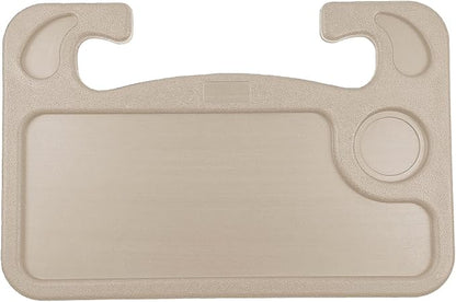Steering Wheel Tray,Car Table Food Trays for Eating,Laptop Mount,Cars Desk for Driver,Fit Most Auto Vehicle Steering Wheels (Beige, Medium) by LoyaGour