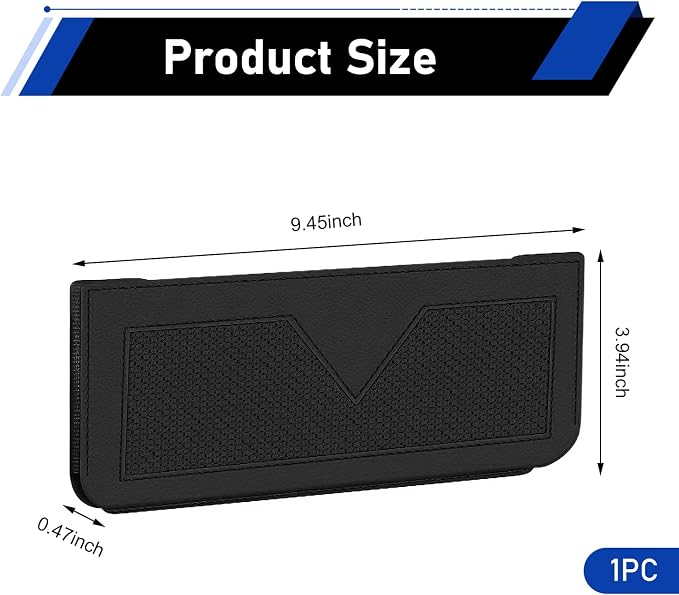 Car Storage Bag, Leather Mesh Car Side Door Organizer, Self Adhesive Seats Consoles Storage Bag for Mobile Tickets Keys Cards, Universal for Most Vehicles (Black) - Image 2