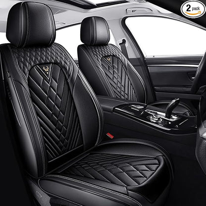 Fit for Toyota Venza Seat Covers 2009-2026,Premium Leather, 360° Full Protection, Thick Padding & Memory Foam, Waterproof & Stain-Resistant Car Seat Cover Front Set (2 Seat,Black) by Unknown