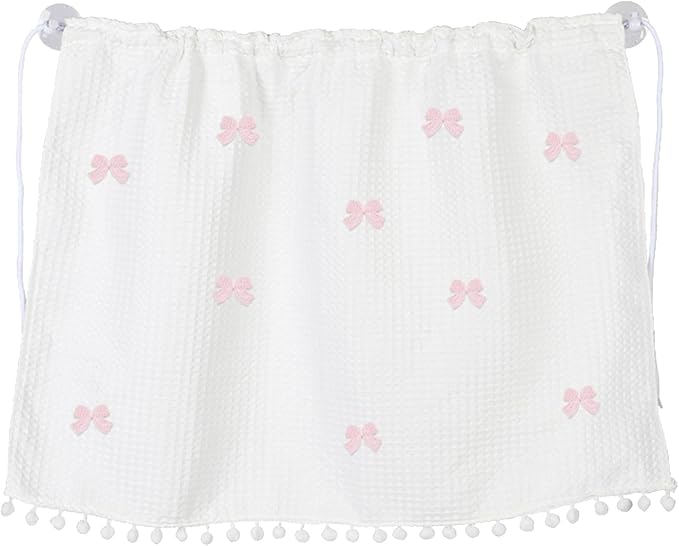 Car Side Window Sun Shade, Cute Blackout Car Window Shade Privacy Curtain for Baby, Automative UV Protection Window Shades with Suction Cup for Back Seat (Pink Bow Tie) - Image 2