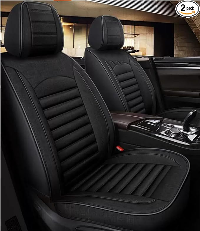 for car seat Covers Non-Slip （E.g, for Tesl,for Mercedes-Benz,for BMW,for Audi, for Ford, for Honda, for Nissan,for Toyota,for Chevrolet,for Jeep.. (Black (line)) by Aerfine