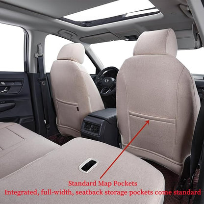 coverdream Custom Seat Covers Compatible with Select Honda CRV 2015 2016 Models (Beige,Full Set) - Image 2
