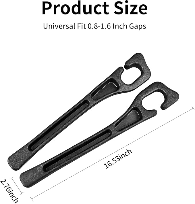 7F Car Seat Gap Filler, Organizer Between Seat and Centre Console | Universal Car Accessories Interior for Men or Women, Car Seat Gap Plug With Storage Slot, Fit SUV Truck Storage Black- 2Pack - Image 2