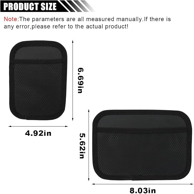 SMILFUY 4PCS Car Organizer, Car Sticky Mesh Pocket, Elastic Mesh Seat Back Pocket, Strong Paste Organizer (2 Large+2 Small, Black) - Image 2