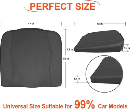 Lofty Aim Car Seat Cushion, Memory Foam Car Seat Cushions for Long Driving | Driver Seat Cushion Adds Height, Auto Seat Pillow for Sciatica Pain Relief, Butt Cushion for Car, Truck, PU Leather Gray - Image 7