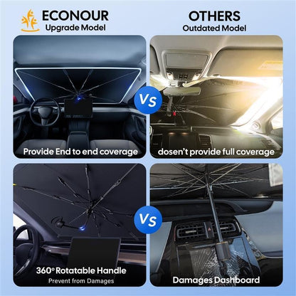 EcoNour Windshield Sunshade & Window Tint for Subaru Forester 2014 2015 2016 2017 2018 | Front Windshield Sun Shade UV Heat Blocker | Foldable Car Sun Visor Interior Cooling Accessories - Image 6