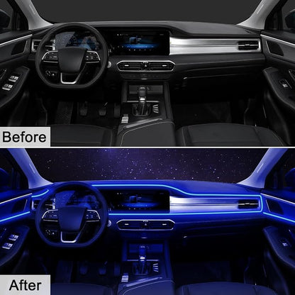 EL Wire Interior Car LED Lights, 16.5FT USB Ambient Lighting Strip, Blue | Neon Glowing Strobing Electroluminescent Wire, 6mm Sewing Edge, Inside Car Lighting Accessories - Image 4