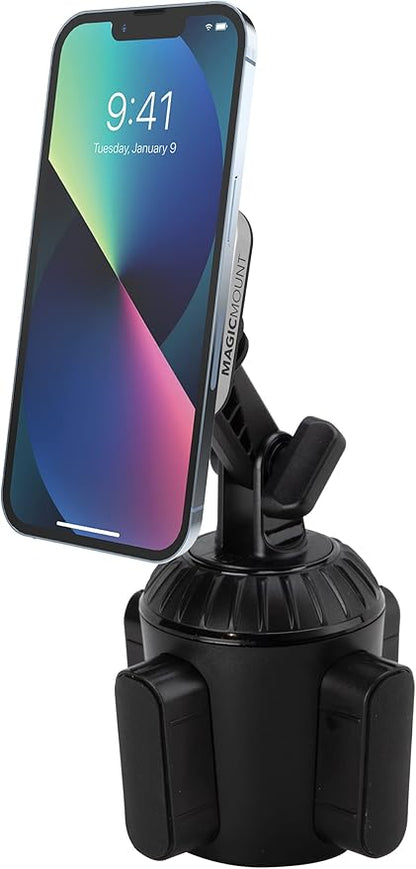 Scosche MP2CUPM-SP MagicMount Pro2 Cup Holder Magnetic Cell Phone Holder Car Mount Kit Compatible with MagSafe, iPhones, Galaxy, Pixel & All Smartphones - Image 2