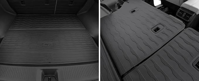 3W Floor Mats & Cargo Liner & Seatback Mats for Nissan Murano 2025 2026 | Full Set: Floor and Cargo Set + Backrest Mat, Max Surface Coverage, TPE All Weather, Easy To Clean, Waterproof - Image 4