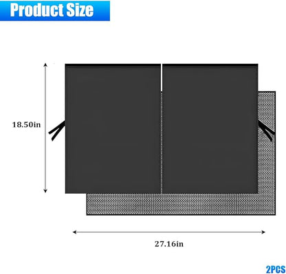 2PCS Car Window Shade, Magnetic Double Layer Vehicle Side Rear Window Sunshade Privacy Curtain Keep Interior Cool, Automotive Sun Shield UV Blocker for Baby, Universal for Vehicles - Image 2