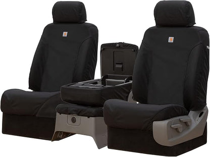 Covercraft Carhartt Super Dux SeatSaver Custom Seat Covers for 2019-2026 Chevrolet Silverado/GMC Sierra 1500, 2020-2026 2500/3500-1st Row 40/20/40 Bench Seat, Super Dux Black - Image 2