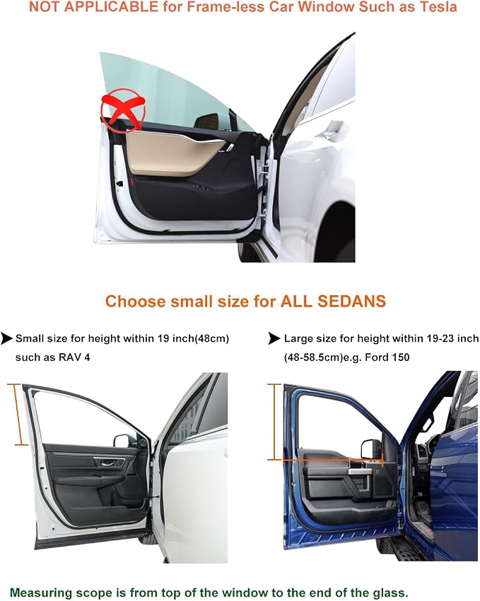 Large SUVs Compact Vans Front Window Screens for Camping Front Window Sun Shade Driver Side Window Bug Screen No Biting Bugs - Image 5