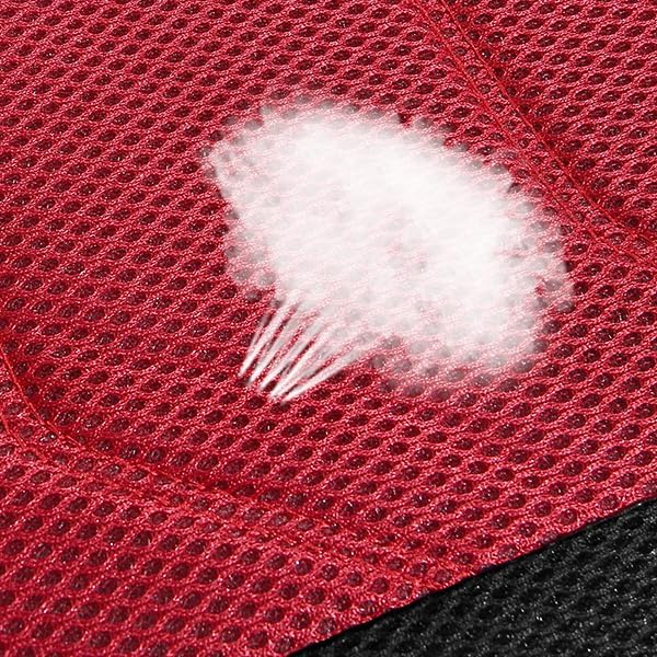 Pariiaotin 3D Air Mesh Car Seat Cover Front Sets Washable and Breathable Premium Cloth Automotive Vehicle Seat Covers for Cars Interior, Universal Fit for Most Cars, Sedan, Truck, SUV(Black/Red) - Image 4
