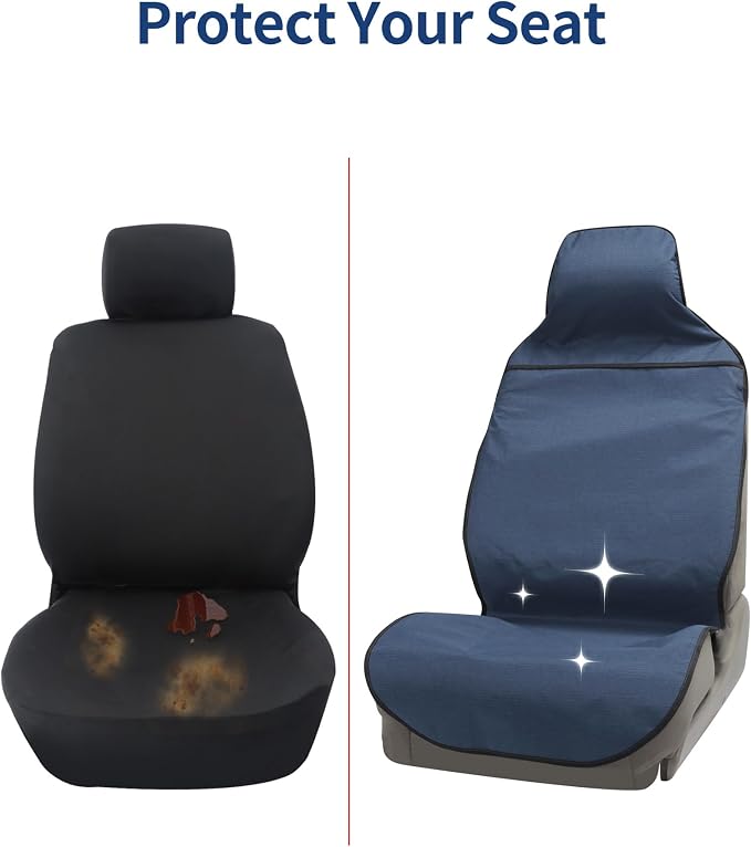 Waterproof Car Seat Cover Automotive Seat Covers for Cars Trucks and SUVs Car Seat Cover Protector Front Seats Navy-2 - Image 5