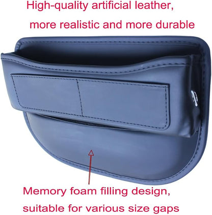 Seat Gap Organizer Car Seat Console Organizer Front Seat Side Storage Bag Center Console Side Pocket Car Seat Crevice Storage Seat Gap Filler Between Seat Storage Pouch（Black） - Image 6