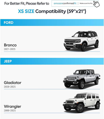 Wigoo Windshield Sunshade X-Small(59"x21") | Better Coverage with Adjustable Center, 100% Light Blocking, Cooling Tech Durable Fabric, Includes Storage Bag, Odor-free - Image 7