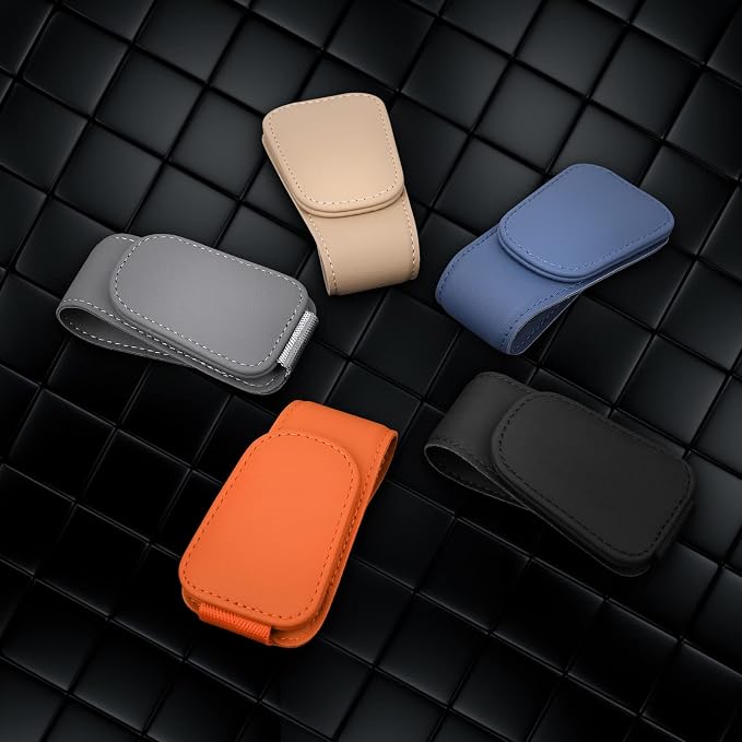 Sunglass Holder for Car Sun Visor Sunglasses Clip Car accessories -Orange | sun visor organizer, ticket card clip, eyeglass sunglasses holder, one-handed magnetic, anti-scratch, car decor for truck SUV - Image 9