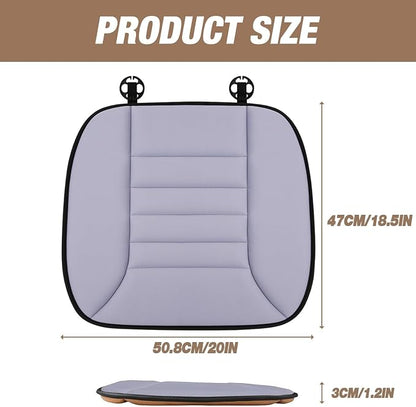 MYFAMIREA Car Seat Cushion Pad 1.2" Thick Comfort Seat Protector for Car Driver Seat Office Chair Home Use Memory Foam Seat Cushion with Non Slip Bottom, 20'' x 18.5'', Gray - Image 7