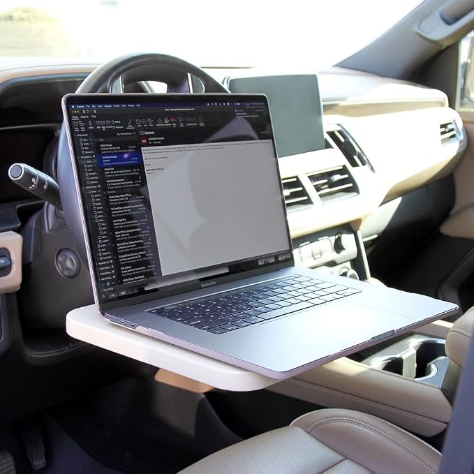 Limitless RoadWarrior Double-Sided 2-in-1 Car Food Tray and Steering Wheel Desk for Laptops, Tablets, Writing, and Dining (Black) - Image 6