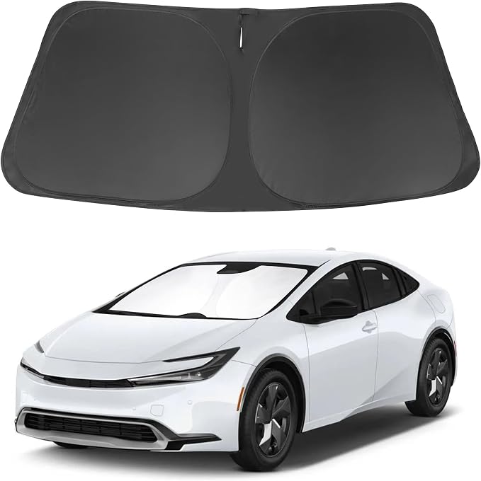 Windshield Sun Shade for 2010-2015 Toyota Prius Accessories | Full covered for windshield, Foldable & Durable, Block UV Rays, Reduce Heat, Easy to install, Keep Car Cooler by LHFLIVE