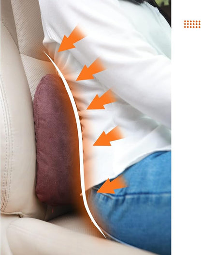 Latex Soft Lumbar Pillow for Recliner Chair Pad Lower Back Pain Relax Brown | Memory Foam Suede, Ergonomic Waist Support for Car Seat Travel, Sofa Cushion, Rest Home Office Accessories, Thin Small Size - Image 7