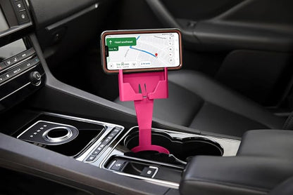 Cup Holder Phone Holder Mount for Car - Universal Adjustable Expander Cradle Hands-Free Driving - Compatible with All Smartphones Car Mount for iPhone Samsung Google Android Mobile Accessories Pink - Image 3