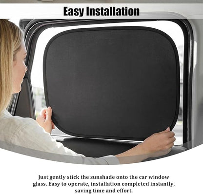 4PCS Car Window Shade, Static Suction Front Rear Side Window Sun Shield Block UV Rays & Heat Glare, Foldable Auto Sunshade Cover for Baby Sleeping, Universal for SUV Van Truck - Image 5