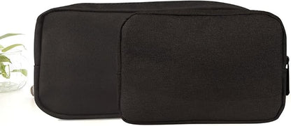 Universal Electronics/Accessories Soft Carrying Case Bag, Durable & Light-weight,Suitable for Out-going, Business, Travel and Cosmetics Kit (Small+Big-Black) - Image 4