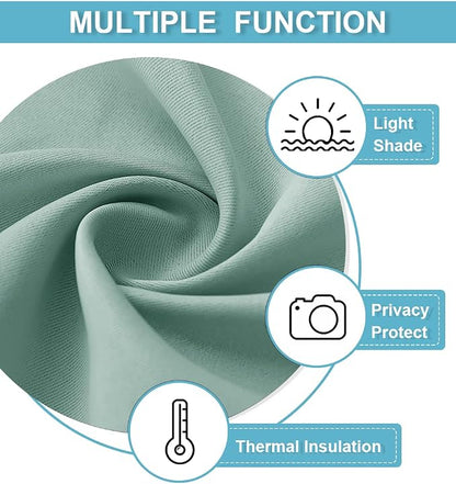 RYB HOME Kitchen Blackout Window Curtains Over Sink 36 inch Length | Summer Light UV Blocking, Energy Efficient, Cabinet Shelf Cupboard Blinds Shades Window Coverings, W29 x L36, Aqua, 2 Panels - Image 7