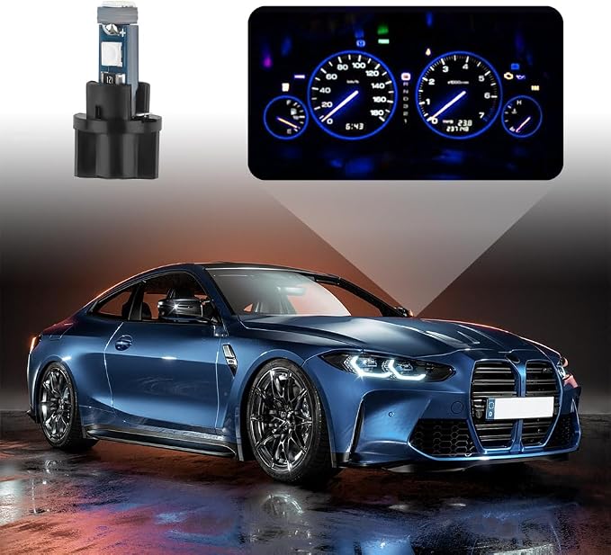 20PCS Car LED Dash Lights - Super Bright Instrument Cluster Light Bulbs with T5 37 74 LED Bulbs & Twist Lock Socket - Universal 12V L-ED Lights for Car Interior Accessories (Blue) - Image 3