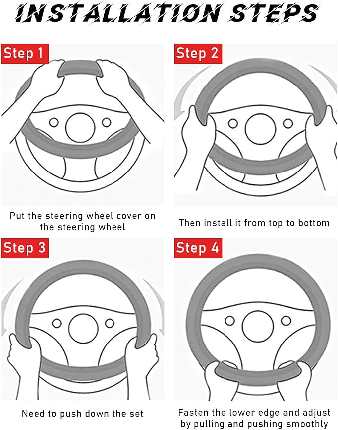povtii Car Steering Wheel Cover, 15 Inch Leather Breathable Auto Steering Wheel Protector, Comfortable Non-Slip Vehicle Steering Wheel Covers, Universal Car Accessories (Coffee, with Lining) - Image 5