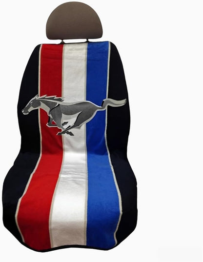Seat Armour Seat Protector Towel for Mustang Pony Tribar – Soft Machine Washable Car Seat Cover Towel – Easy to Install, Multipurpose Car Seat Towel - Image 8