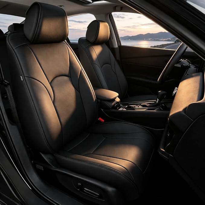 TTX LIGHTING Custom Fit Faux Leather Seat Covers for Honda Accord 2023-2025 | Original Factory Pattern Waterproof Full Set, Airbag Compatible Car Seat Protectors Complete Interior Upgrade Set by TTXLIGHTING%C2%AE