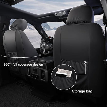 GIANT PANDA Wrangler JL Seat Covers Custom Fit for Jeep Wrangler,Premium Waterproof Faux Leather, 2018 2019 2020 2021 2022 2023 2024 2025 2026 JL 4 Door with Rear Cup Holder Full Set (Solid Red) - Image 6