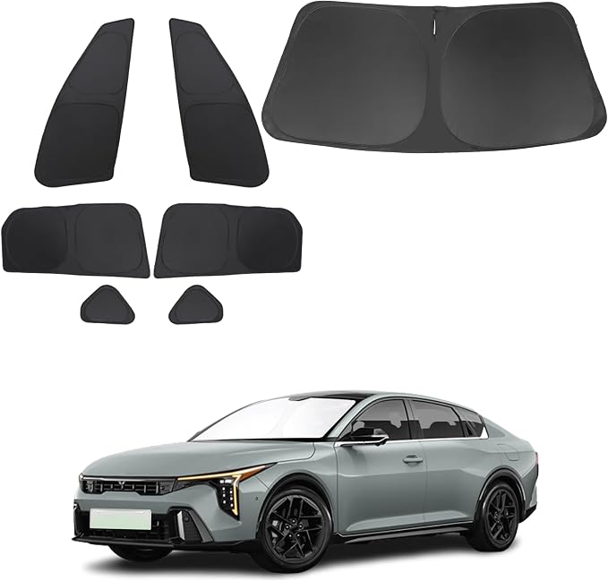 TINGLU Window Shades for Kia K4 2025 2026 Accessories Car Side Full Windows Rear Triangular Windshield Sun Shade Sun UV Rays & Privacy Protection for Camping 7PCS by TINGLU
