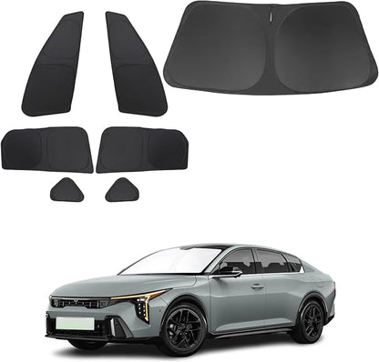 TINGLU Window Shades for Kia K4 2025 2026 Accessories Car Side Full Windows Rear Triangular Windshield Sun Shade Sun UV Rays & Privacy Protection for Camping 7PCS by TINGLU