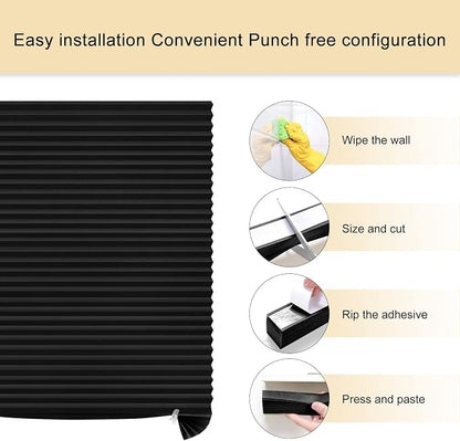 Window Blinds Cordless Blackout No Drill Cut to Size Clip On Stick On Self Adhesive Temporary Blinds Pleated Paper Blinds for Windows Doors Shades for Home Nursery Bedroom Kitchen Bathroom | Non-Woven, Blackout, Easy Install, Self Adhesive, Pleated Win... - Image 4