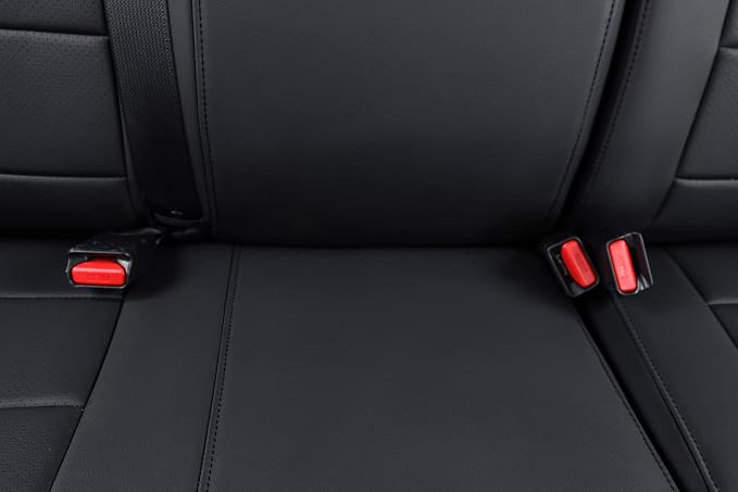Tacoma Hybrid Seat Covers Full Set for 2024-2026 Toyota Tacoma TRD Sport,TRD Off-Road,Limited,Trailhunter Pickup,Fully Covered,Waterproof Leather Car Seat Protector (Black) - Image 7