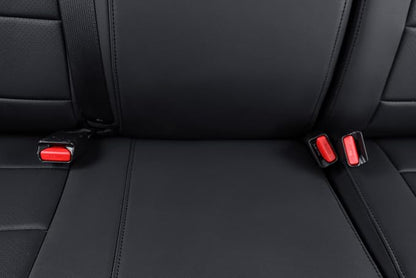 Tacoma Seat Covers Full Set for 2016-2023 Toyota Tacoma Double/Crew Cab SR,SR5,TRD Off Road,TRD Pro,TRD Sport,Limited Pickup,Fully Covered Waterproof Leather Car Seat Protector (Black) - Image 6