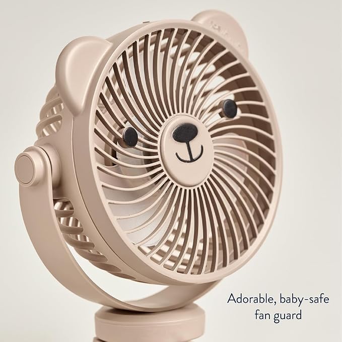 Itzy Ritzy Baby Stroller Fan, Rechargeable Fan with Wraparound Legs (Bear) | 360° Swivel, Flexible Wraparound Legs Attach to Strollers & Car Seats, USB Rechargeable with 3 Speeds for Cooling On the Go - Image 7