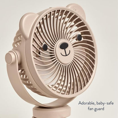 Itzy Ritzy Baby Stroller Fan, Rechargeable Fan with Wraparound Legs (Bear) | 360° Swivel, Flexible Wraparound Legs Attach to Strollers & Car Seats, USB Rechargeable with 3 Speeds for Cooling On the Go - Image 7